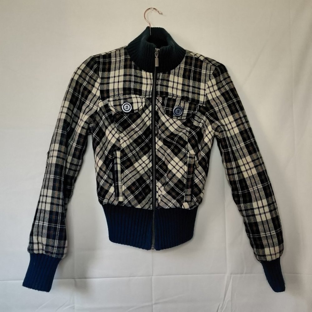 Plaid Bomber Jacket